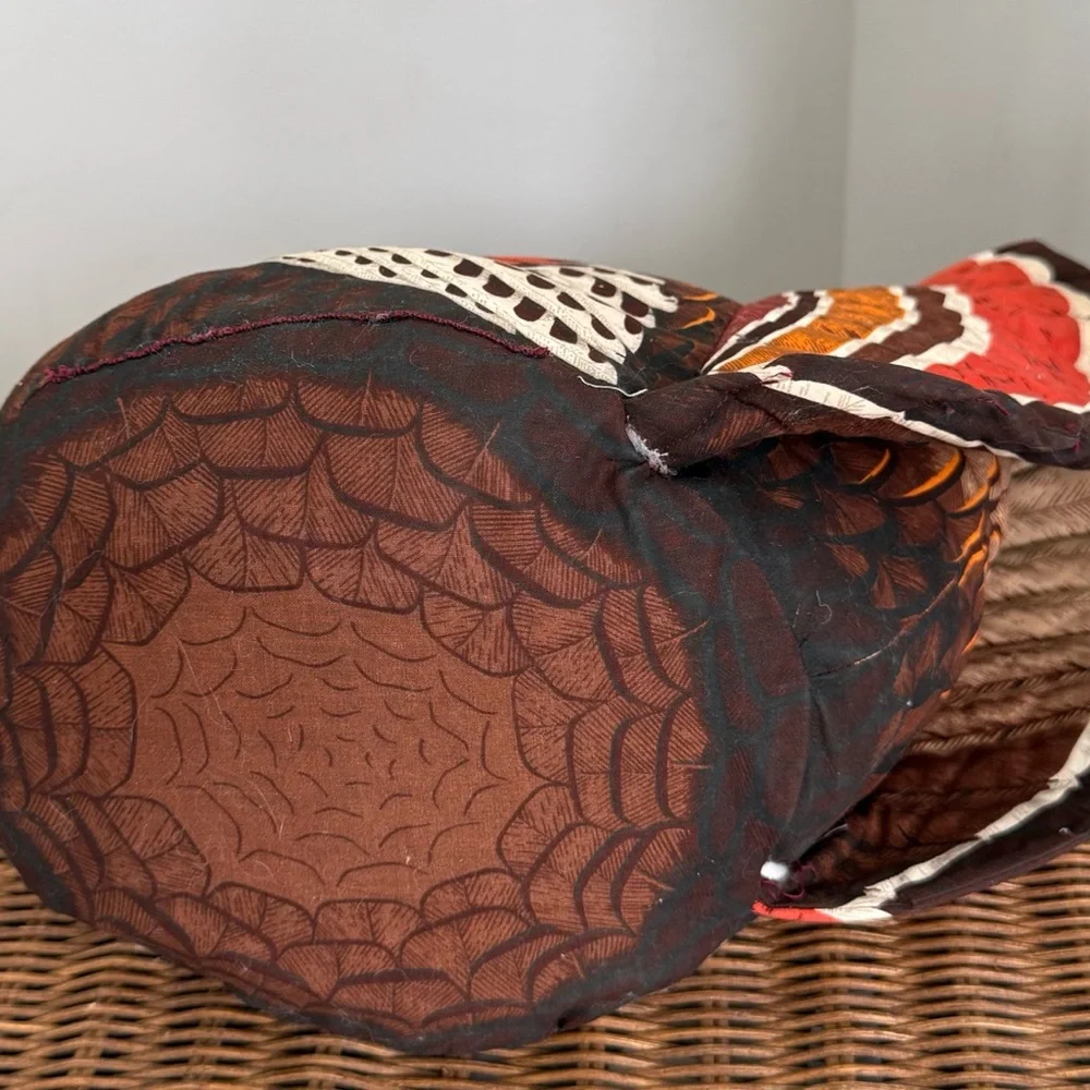 Vintage 70s 80s Turkey Pillow Fall Thanksgiving Decor EUC
